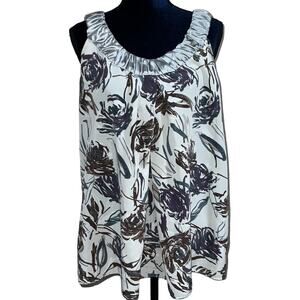 Simply Vera Wang Size 12 Dressy Tank Purple Ivory Gray